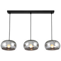HÄNGELEUCHTE 68/20/120 cm  - Schwarz, Trend, Glas/Metall (68/20/120cm) - Novel