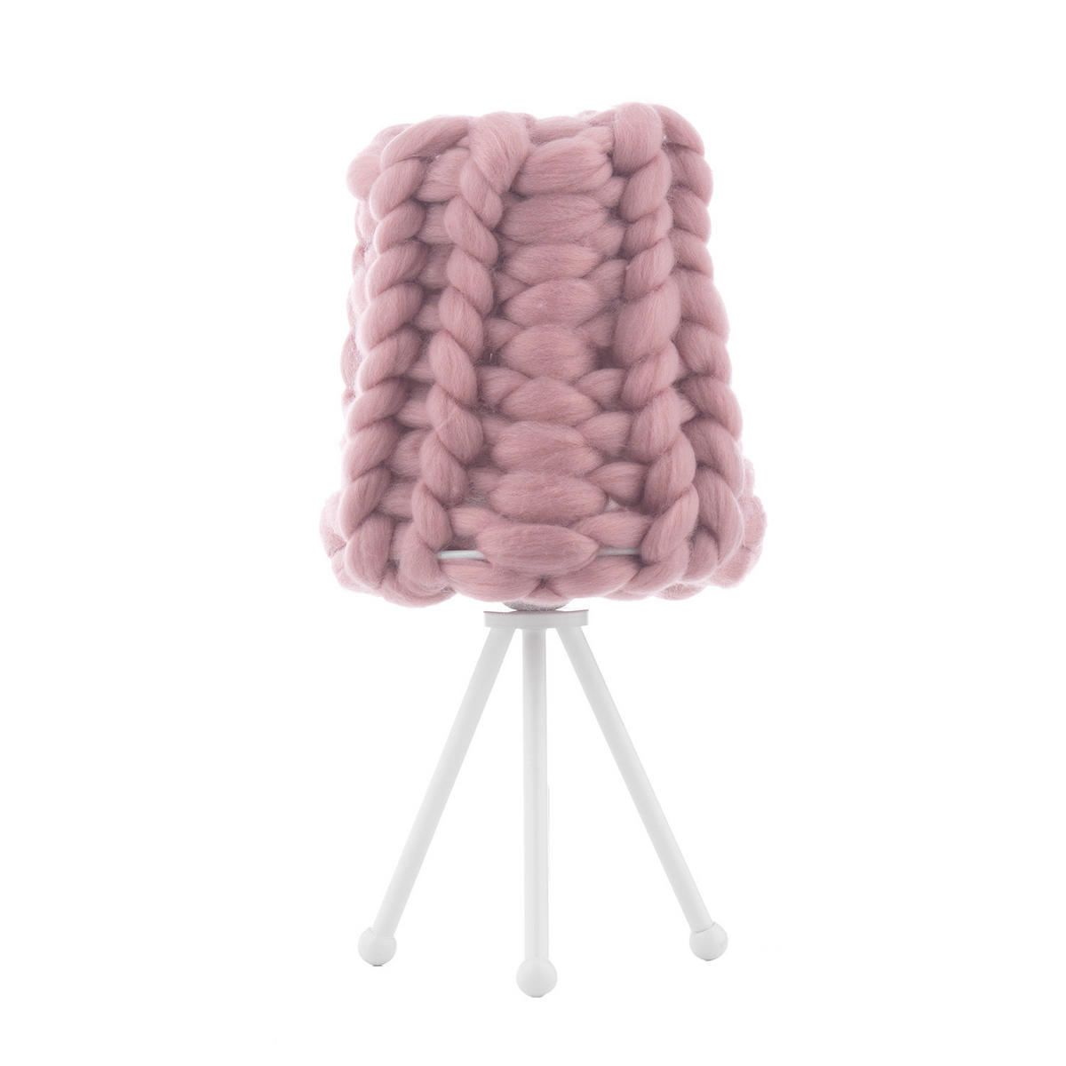 KINDERTISCHLEUCHTE 16/34 cm  - Pink/Weiß, Trend, Textil/Metall (16/34cm)