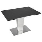 ESSTISCH Anthrazit, Edelstahlfarben rechteckig  ausziehbar  - Edelstahlfarben/Anthrazit, Design, Keramik/Metall (120-179/80/76cm) - Novel