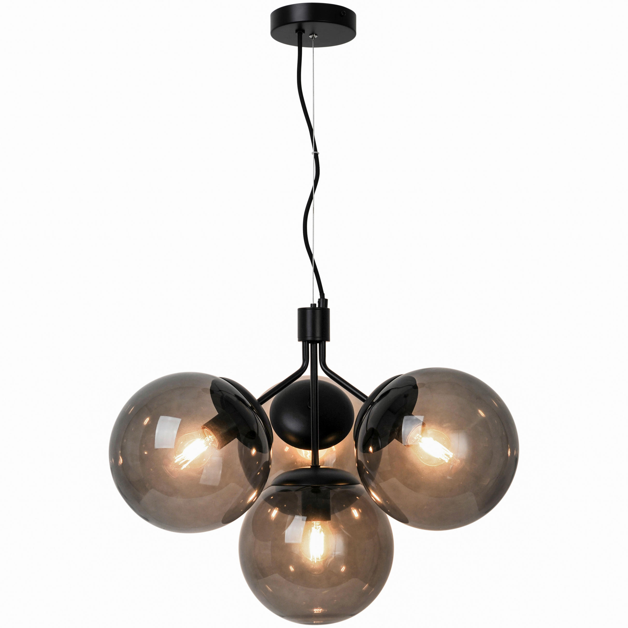 HÄNGELEUCHTE IVONA 41/54 cm   - Schwarz, KONVENTIONELL, Glas/Metall (41/54cm) - Nordlux