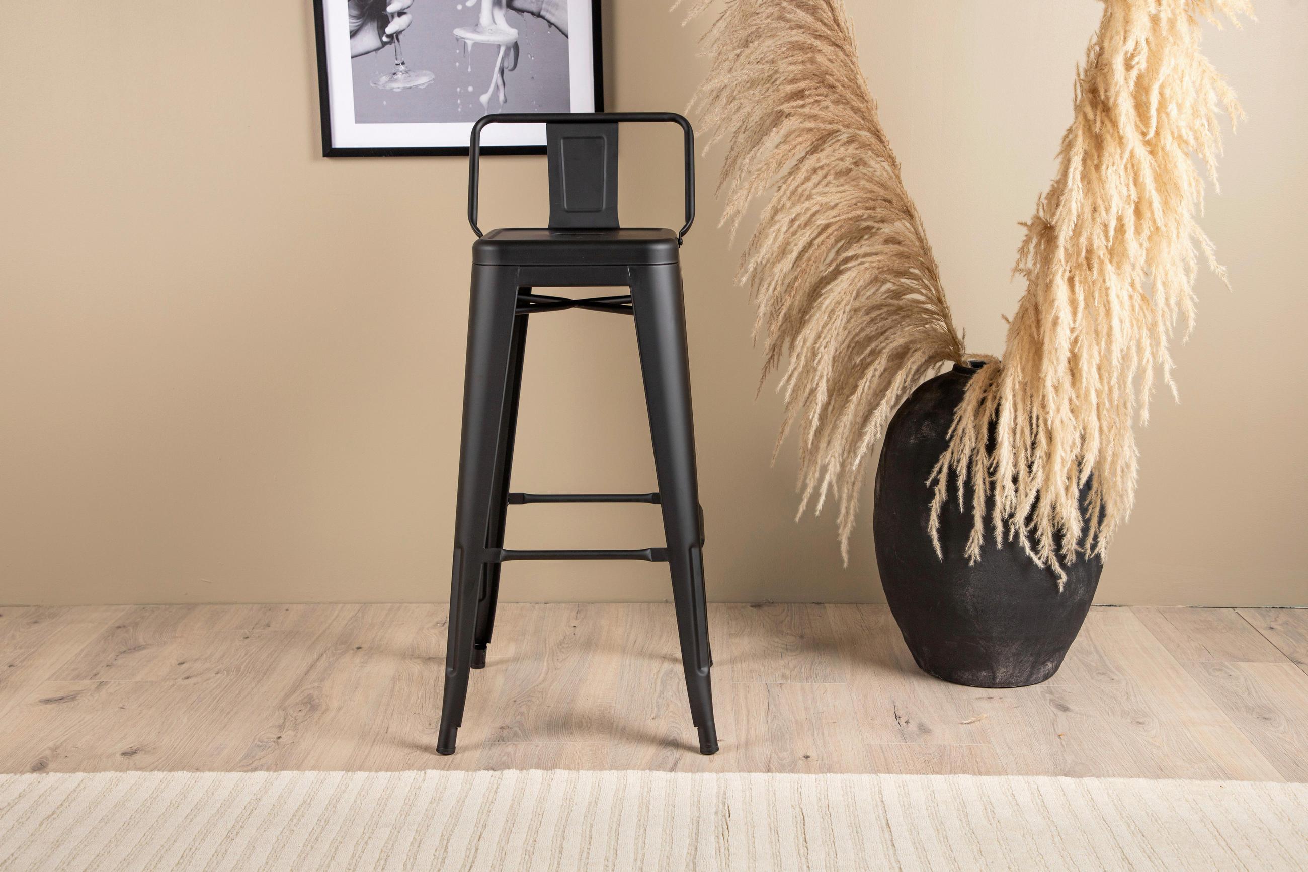 BARPALL SET i svart  - svart, Design, metall (43/94/43cm) - Livetastic