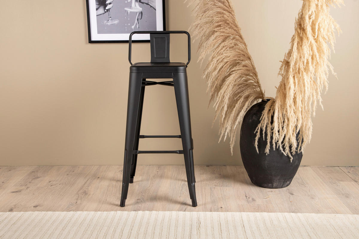 BARHOCKER-SET in Schwarz  - Schwarz, Design, Metall (43/94/43cm) - Livetastic