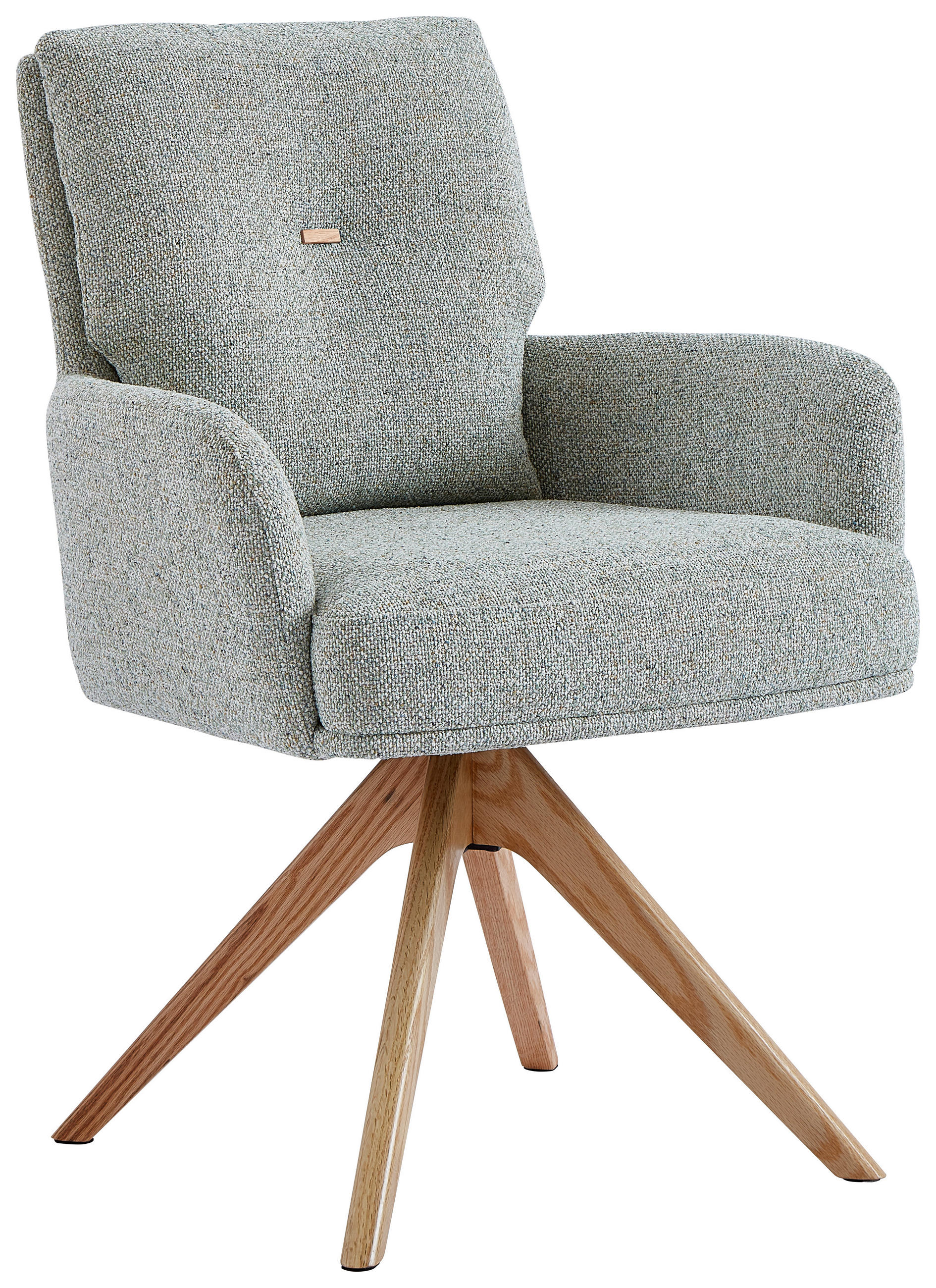 ARMLEHNSTUHL  in Webstoff  - Eichefarben/Beige, Design, Holz/Textil (60,5/67/88cm) - Novel