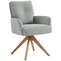 ARMLEHNSTUHL  in Webstoff  - Eichefarben/Beige, Design, Holz/Textil (60,5/67/88cm) - Novel