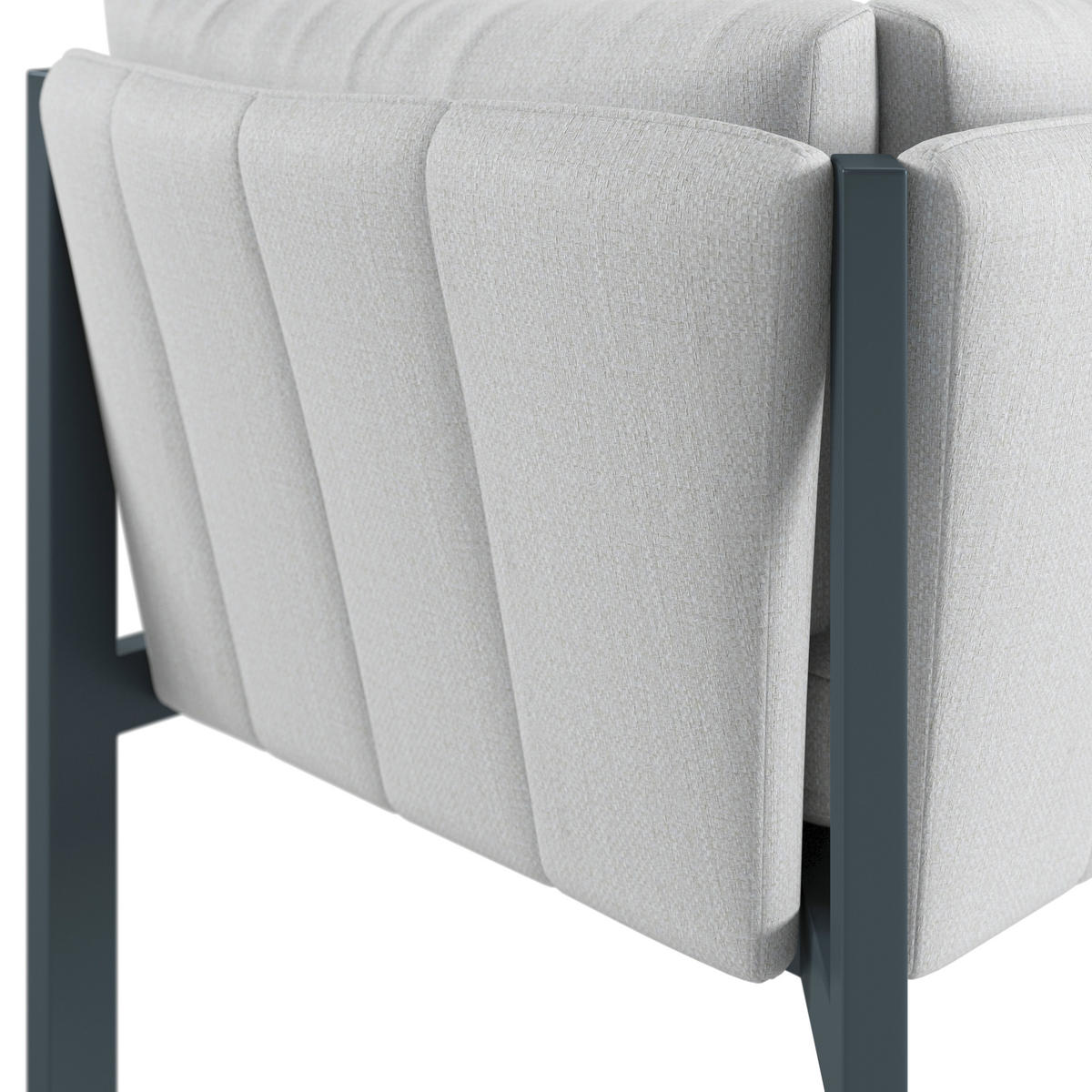 LOUNGEECKTEIL  - Anthrazit/Grau, Design, Textil/Metall (76/73/76cm) - Dieter Knoll