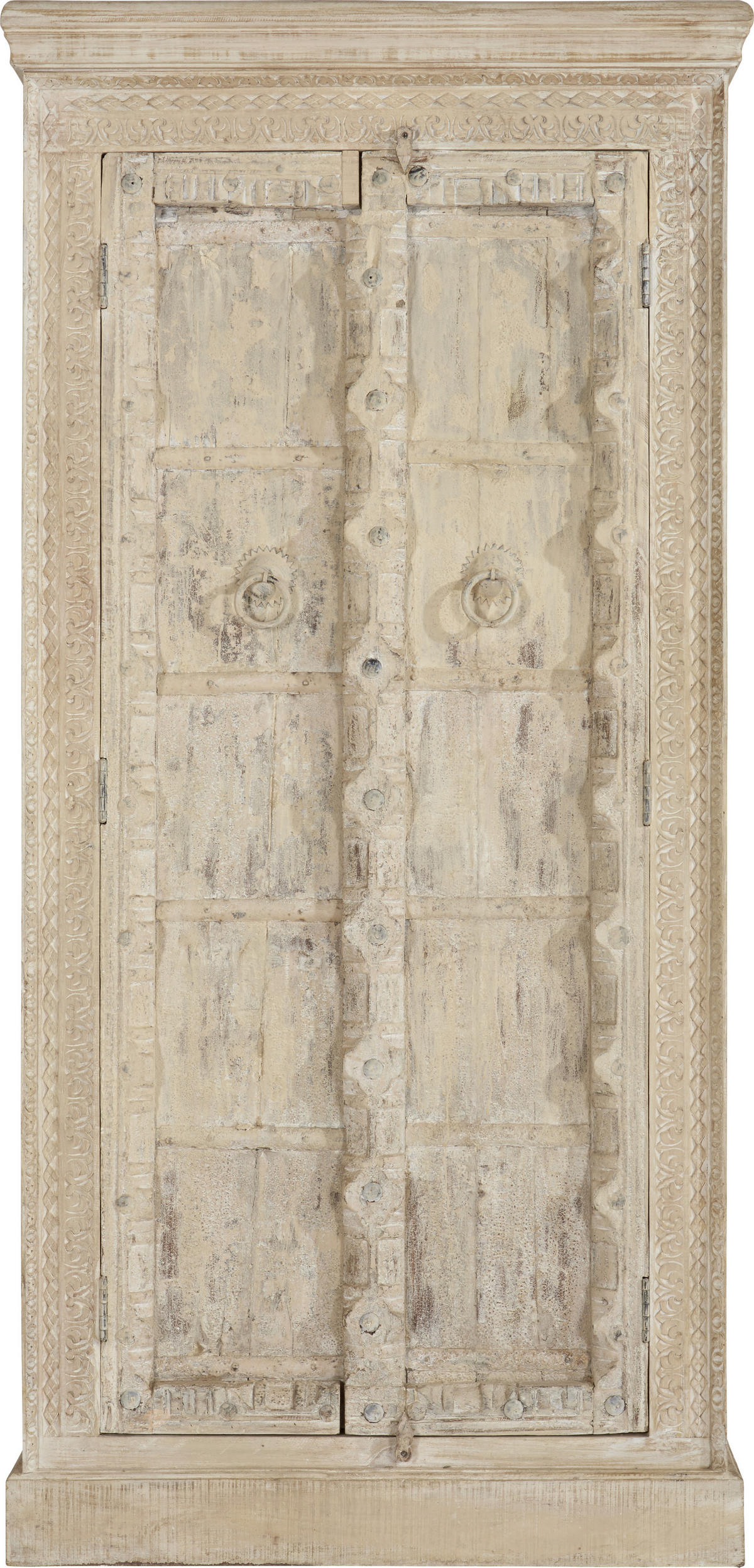 MEHRZWECKSCHRANK 90-95/180-185/43 cm  in Naturfarben, Türkis  - Türkis/Creme, LIFESTYLE, Holz/Metall (90-95/180-185/43cm) - Landscape