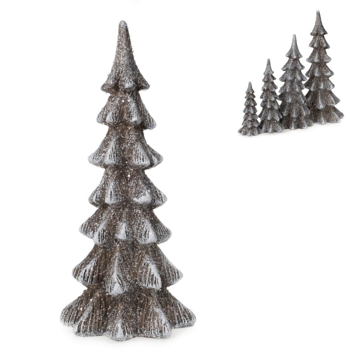 DEKOBAUM - Silberfarben, LIFESTYLE, Kunststoff (14/12,2/31cm) - X-Mas