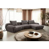 ECKSOFA Dunkelgrau Chenille  - Dunkelgrau/Schwarz, KONVENTIONELL, Kunststoff/Textil (362/176cm) - Carryhome