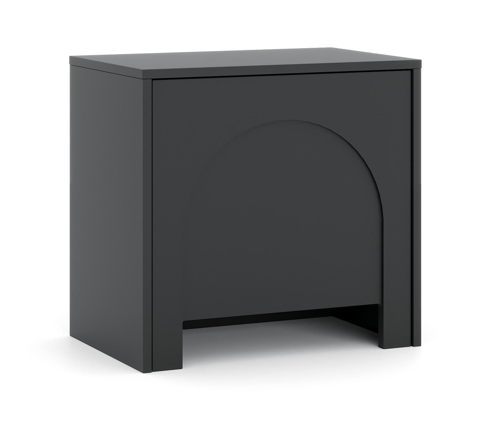 NACHTSCHRANK 53,5/51/35 cm  - Schwarz, Design, Holzwerkstoff (53,5/51/35cm) - Boxxx