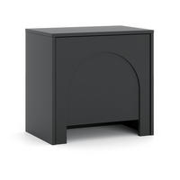 NACHTSCHRANK 53,5/51/35 cm  - Schwarz, Design, Holzwerkstoff (53,5/51/35cm) - Boxxx