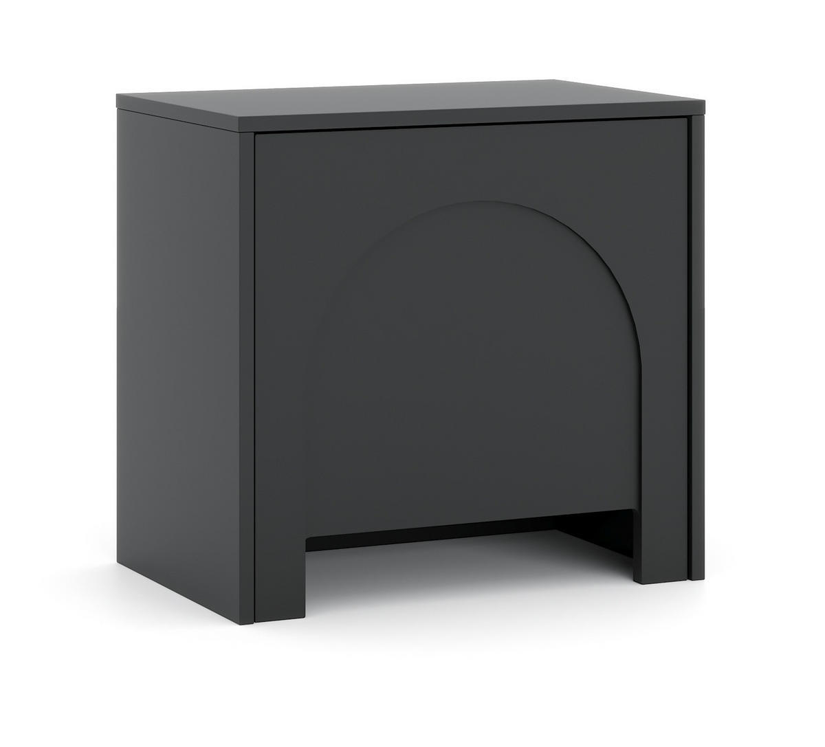 NACHTSCHRANK 53,5/51/35 cm  - Schwarz, Design, Holzwerkstoff (53,5/51/35cm) - Boxxx