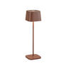 AKKU-TISCHLEUCHTE Kori  - Rostfarben, Design, Metall (10/35/10cm) - Helestra