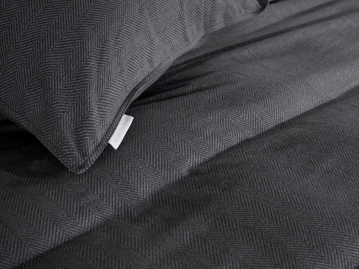 BETTWÄSCHE Spina Flanell 155/220 cm  - Dunkelgrau, Basics, Textil (155/220cm)