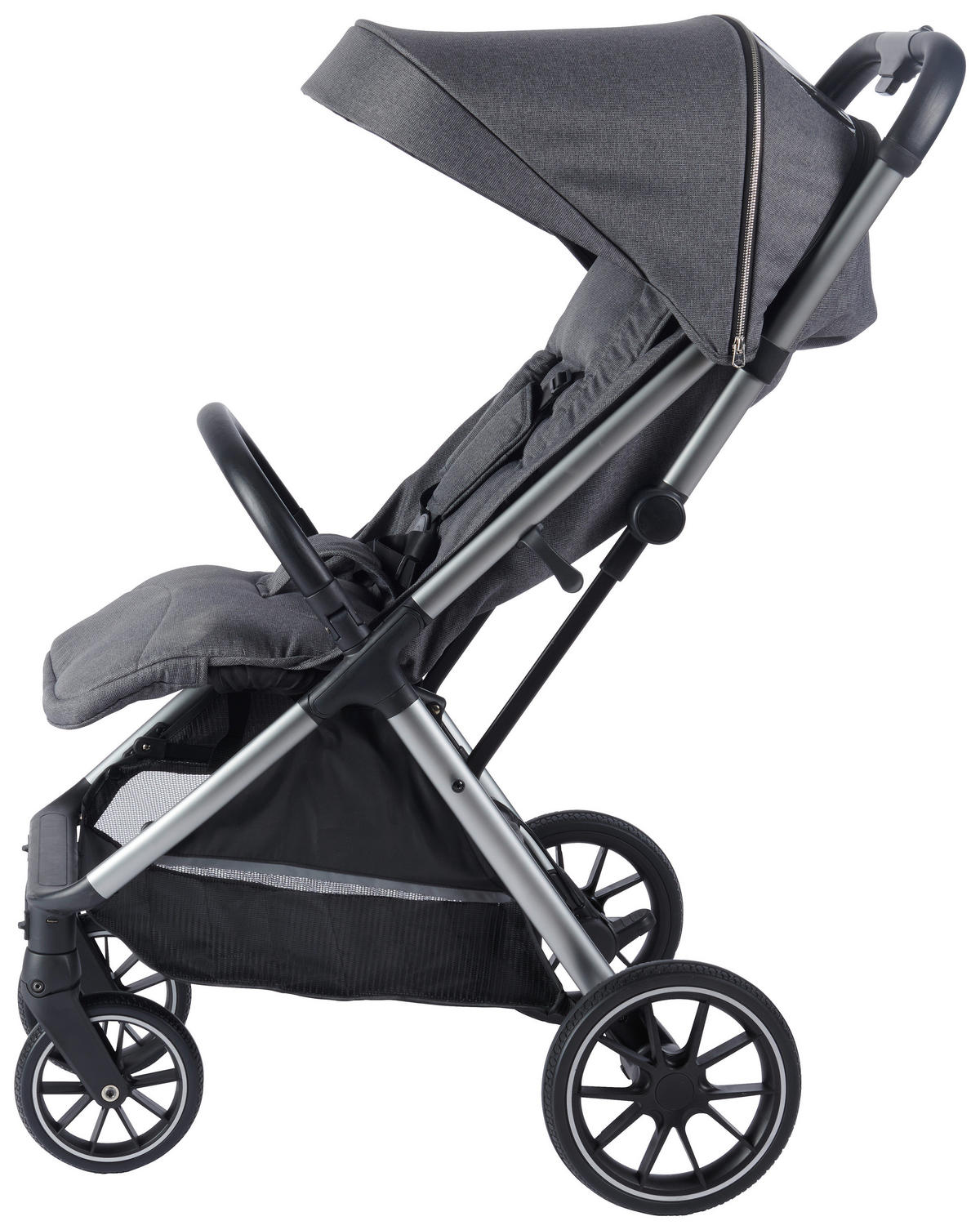 BUGGY  - Alufarben/Grau, Trend, Textil/Metall (58/108/86cm) - Jimmylee