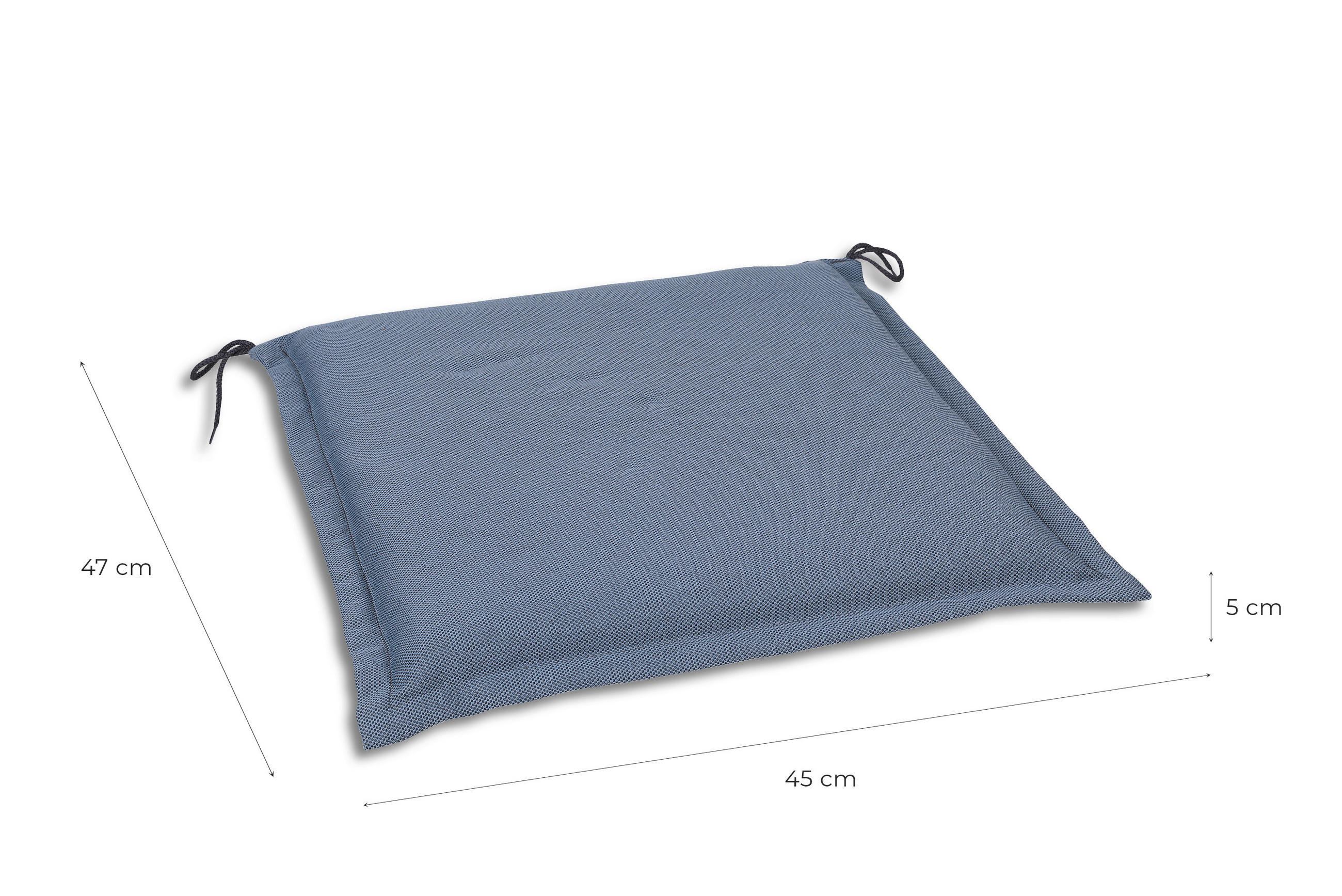 GARTENSITZKISSENSET Uni  - Blau, Basics, Textil (45/5/47cm)