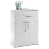 AKTENSCHRANK Hellgrau  - Hellgrau, Basics, Holzwerkstoff (80/111/35cm) - MID.YOU