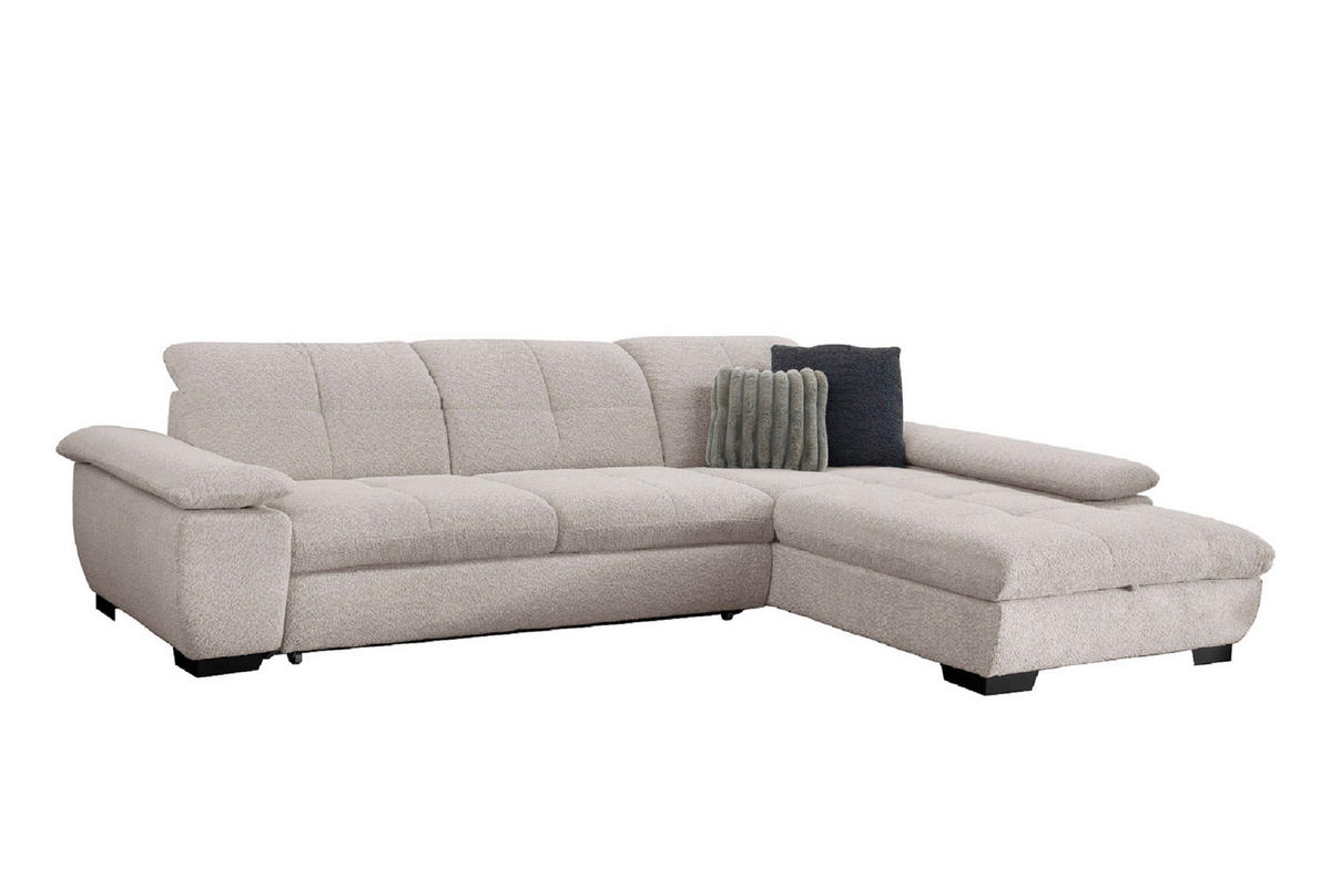 SAROKGARNITÚRA textil bézs  - bézs/fekete, Design, textil/fém (297/204cm) - Xora