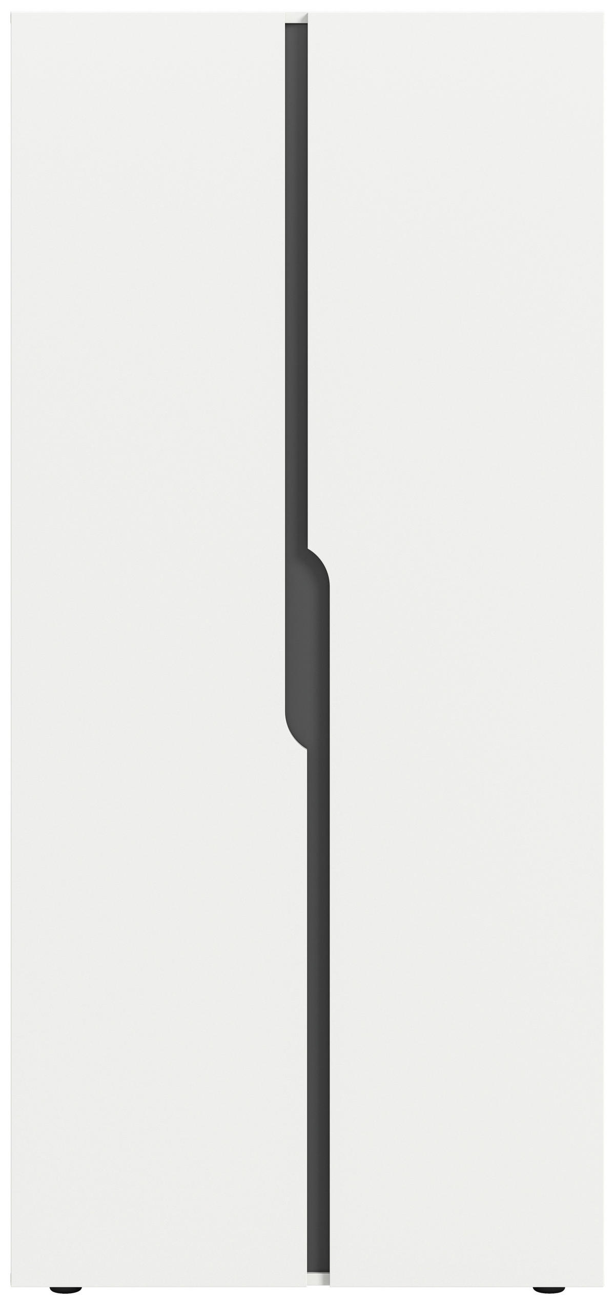 DREHTÜRENSCHRANK 80/180/51 cm,  in Weiß, 2-türig  - Weiß, MODERN, Holzwerkstoff (80/180/51cm) - MID.YOU