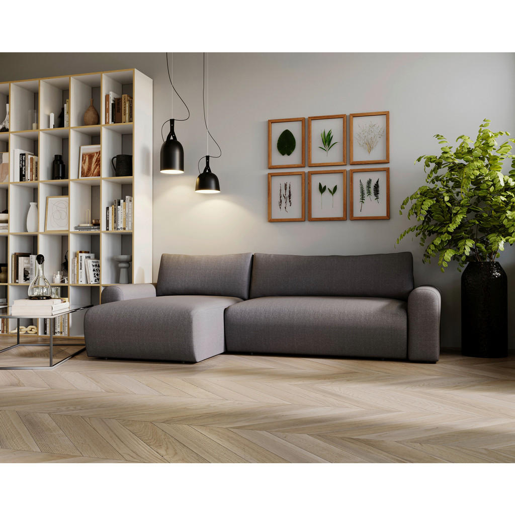 Thumbnail - Livetastic Ecksofa, Anthrazit, Textil, 3-Sitzer, Füllung: Schaumstoffflocken, L-Form, einmalig seitenverkehrt montierbar...