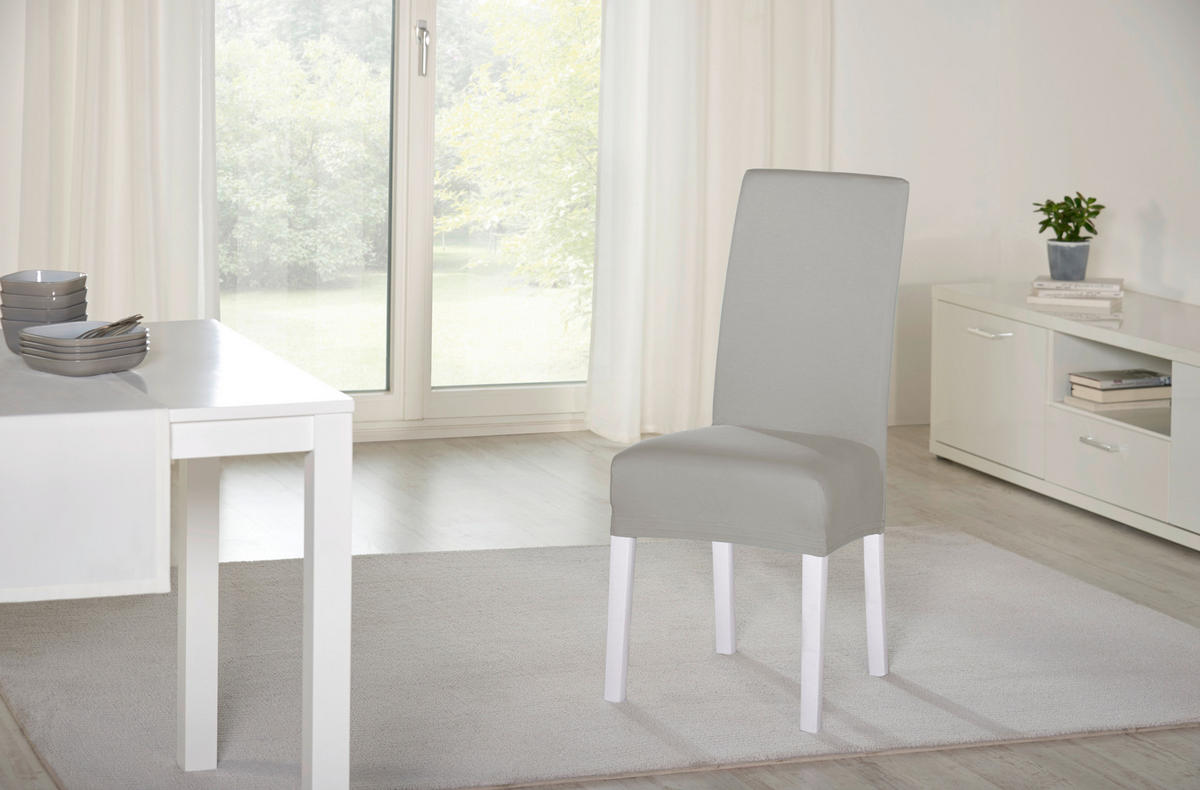 STUHLHUSSE - Silberfarben, Design, Textil (40/45/65cm) - Novel
