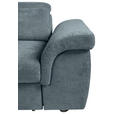 ECKSOFA Blau Flachgewebe  inkl. Bettkasten, Schlaffunktion, Rücken echt, Liegefläche im Originalstoff  - Blau/Schwarz, KONVENTIONELL, Kunststoff/Textil (235/280cm) - Carryhome