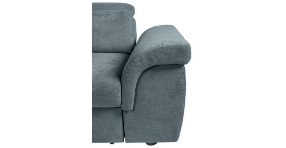 ECKSOFA Blau Flachgewebe  inkl. Bettkasten, Schlaffunktion, Rücken echt, Liegefläche im Originalstoff  - Blau/Schwarz, KONVENTIONELL, Kunststoff/Textil (235/280cm) - Carryhome