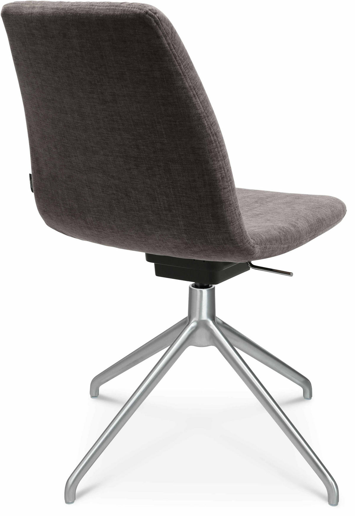 STUHL Velours Taupe, Alufarben  - Taupe/Alufarben, Design, Textil/Metall (46/81,5-84,5/55cm) - Johann Jakob