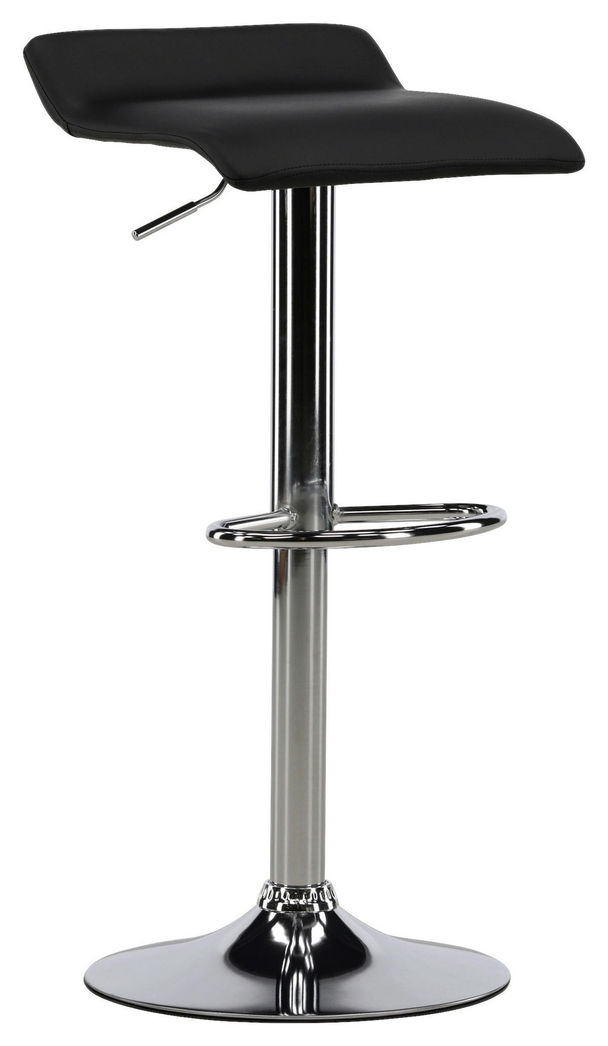 BARHOCKER-SET in Schwarz, Silberfarben  - Silberfarben/Schwarz, Design, Textil/Metall (38/84/38cm) - Livetastic