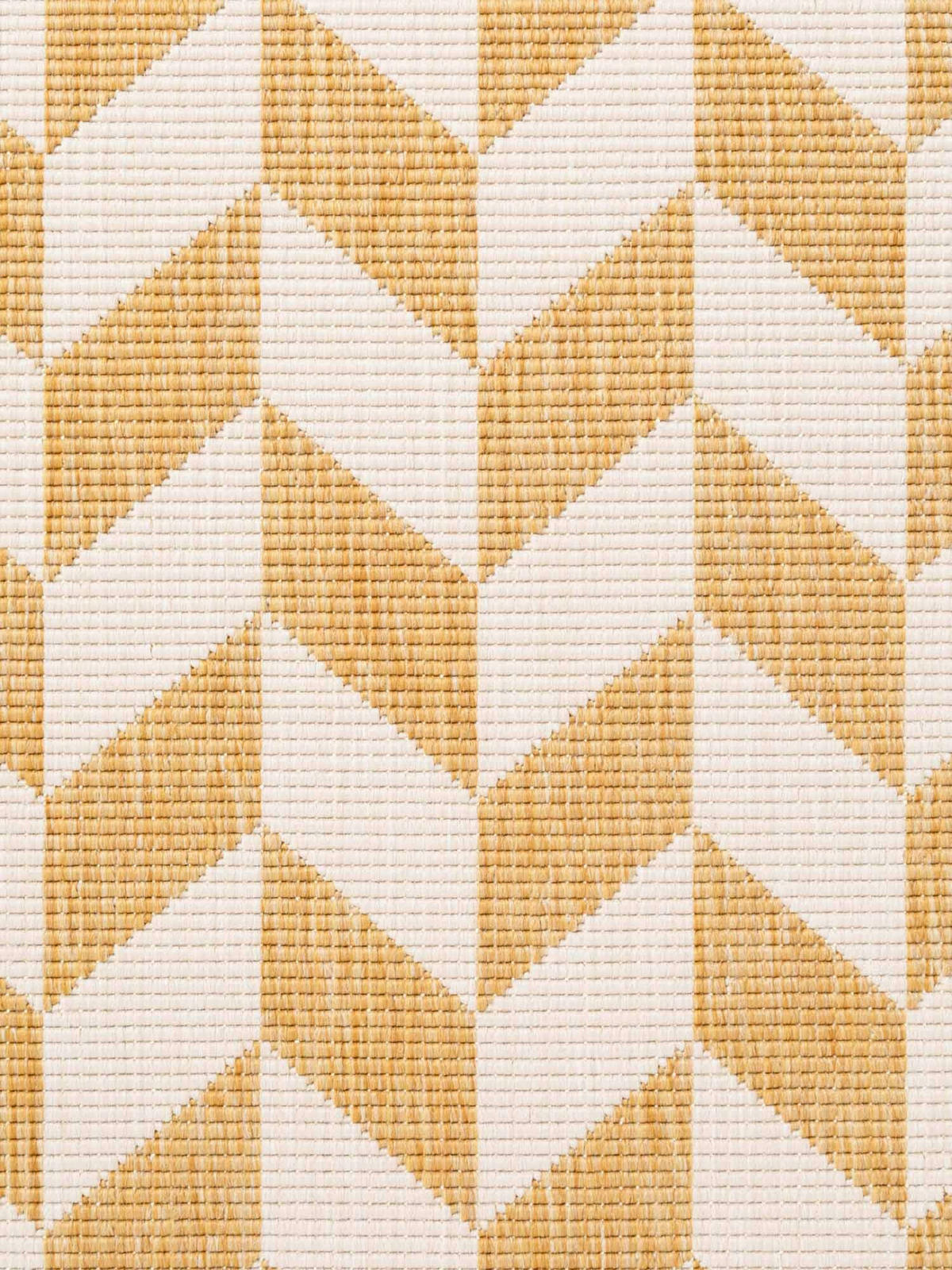 FLACHWEBETEPPICH 80/200 cm Haringey Weiß, Dunkelgelb  - Dunkelgelb/Weiß, Design, Kunststoff (80/200cm)