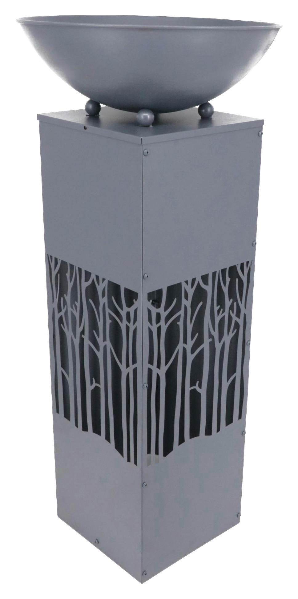 Dekosäule Waldlicht Grau H: 87 cm