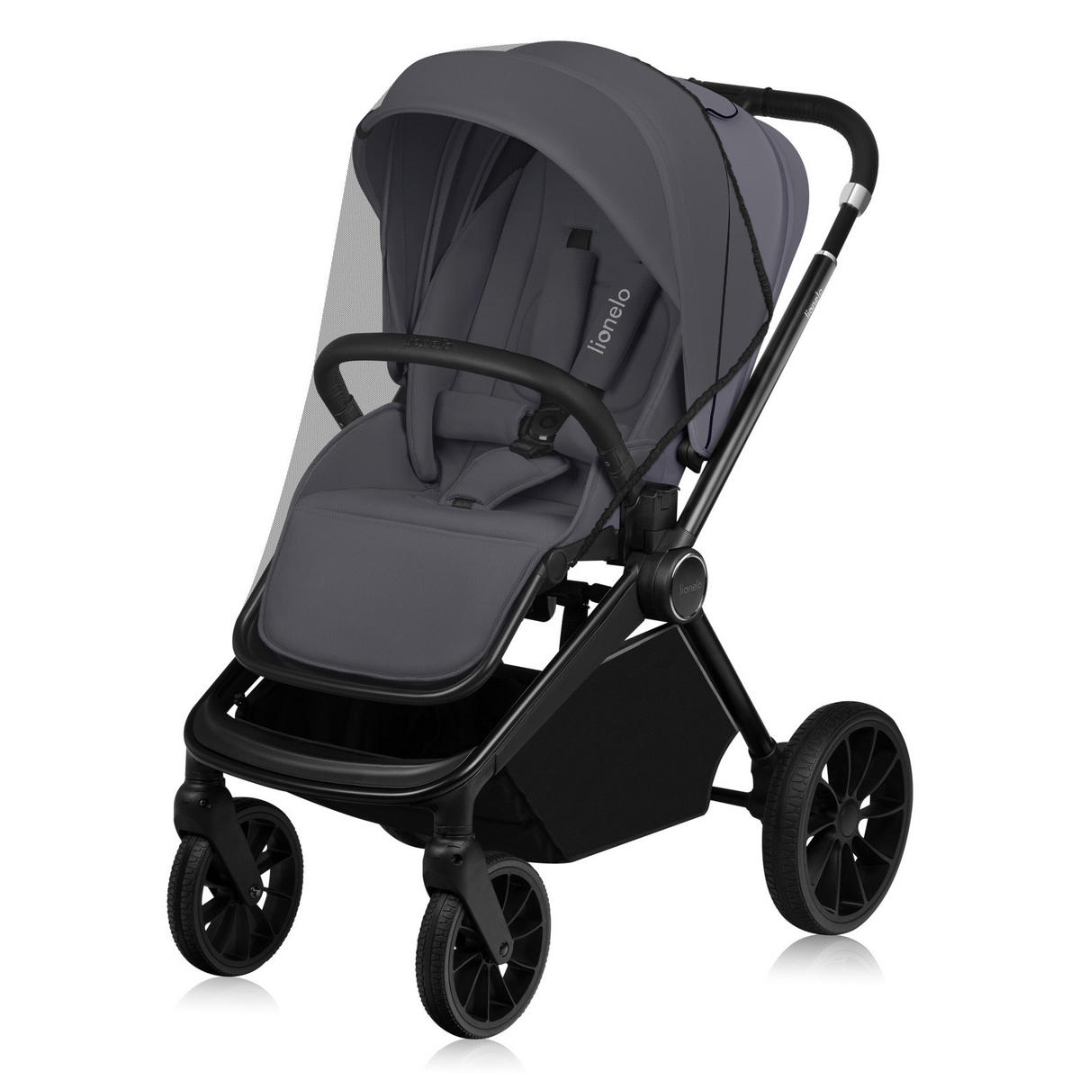 KINDERWAGENSET  Mika Plus 2in1  Grey Stone  - Grau, Basics (93/62/110cm) - Lionelo
