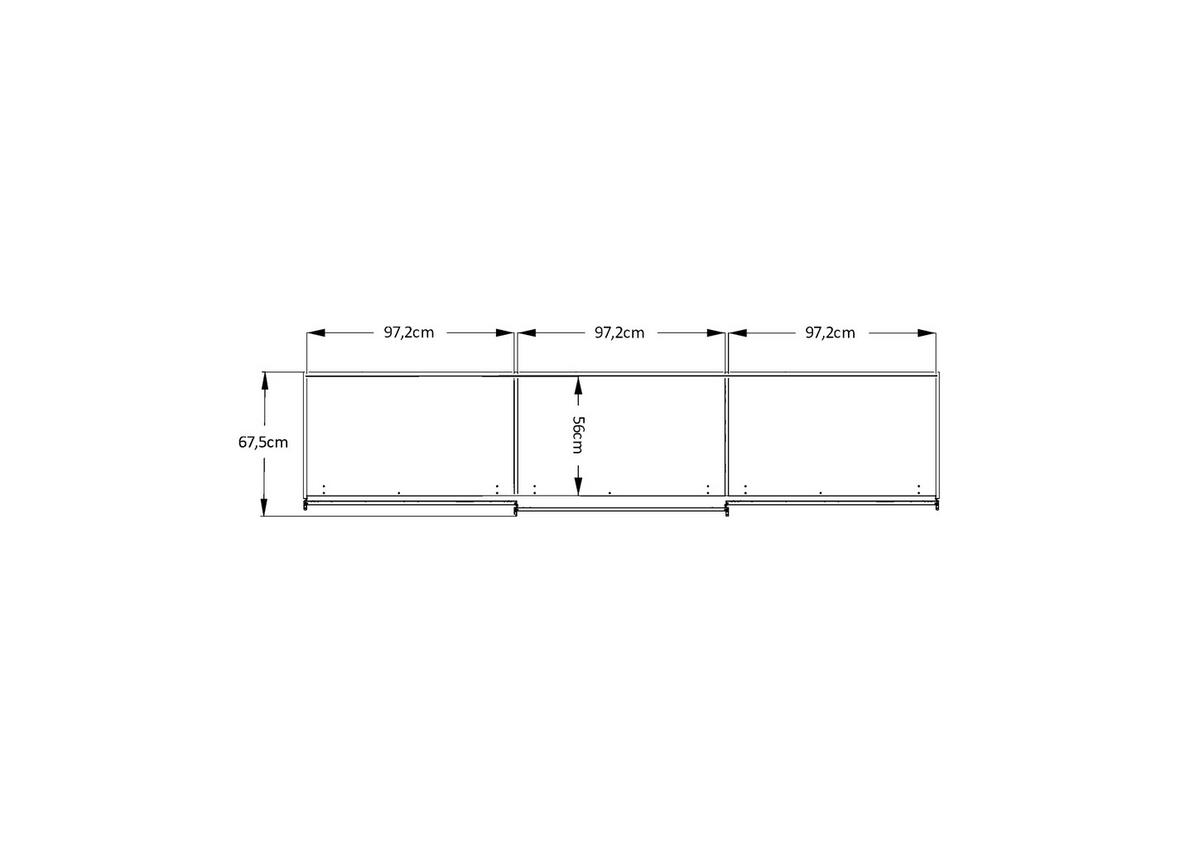 SCHWEBETÜRENSCHRANK  in Anthrazit  - Anthrazit/Schwarz, Design, Glas/Holzwerkstoff (298/222/68cm) - Moderano