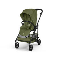 KINDERWAGEN  Melio Carbon  Moss Green  - Khaki/Schwarz, Basics, Textil/Metall (82-91/49/96,5 - 107cm) - cybex GOLD