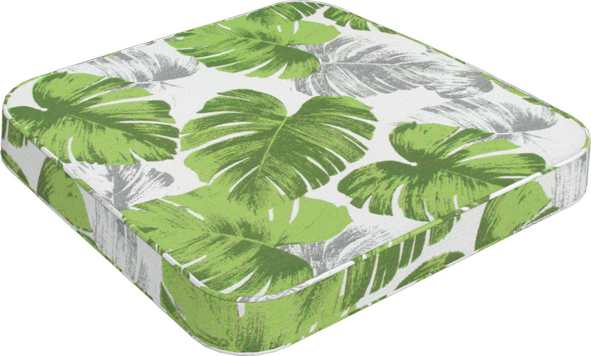 GARTENHOCKERAUFLAGE   43/5/45 cm  - Weiß/Grün, Basics, Textil (43/5/45cm)