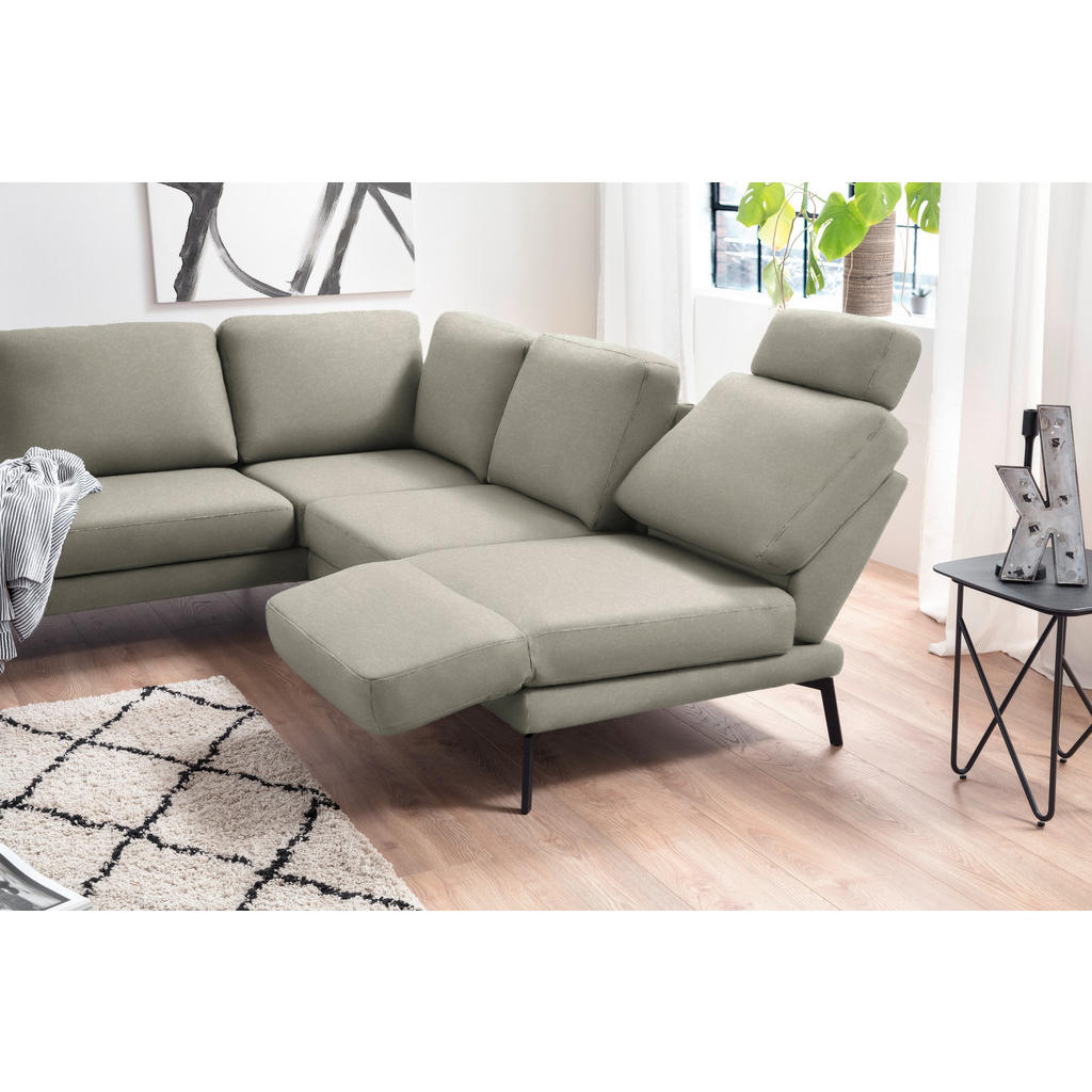 Thumbnail - Hom`in Ecksofa, Olivgrün, Textil, 4-Sitzer, L-Form, 250-288x207-223 cm, Blauer Engel, Goldenes M, Oeko-Tex® Standard 100...