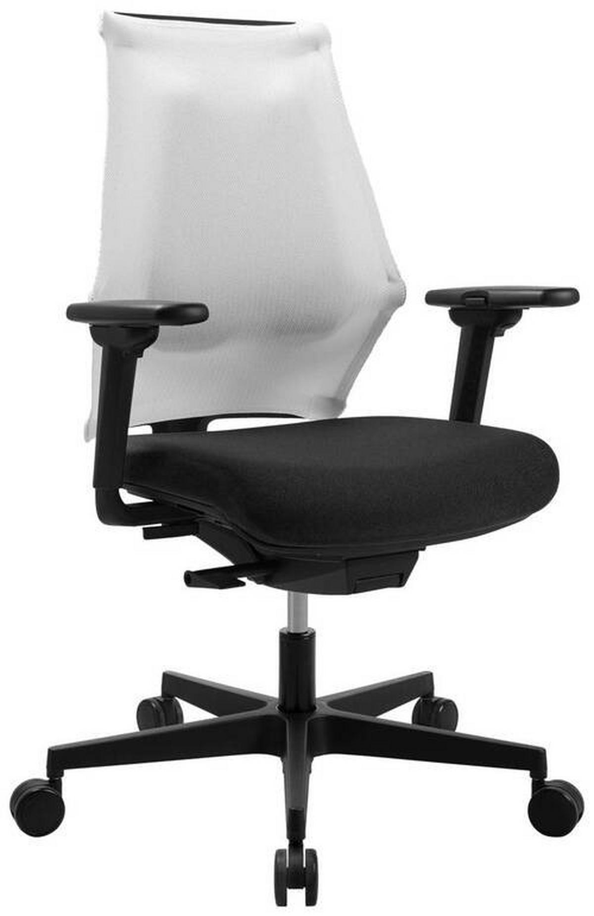DREHSTUHL Flachgewebe Schwarz, Weiß  - Schwarz/Weiß, MODERN, Kunststoff/Textil (47/100-112/45-51cm) - Topstar
