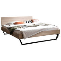 BETT 140/200 cm  in Eichefarben  - Eichefarben/Anthrazit, Design, Metall (140/200cm) - Hasena