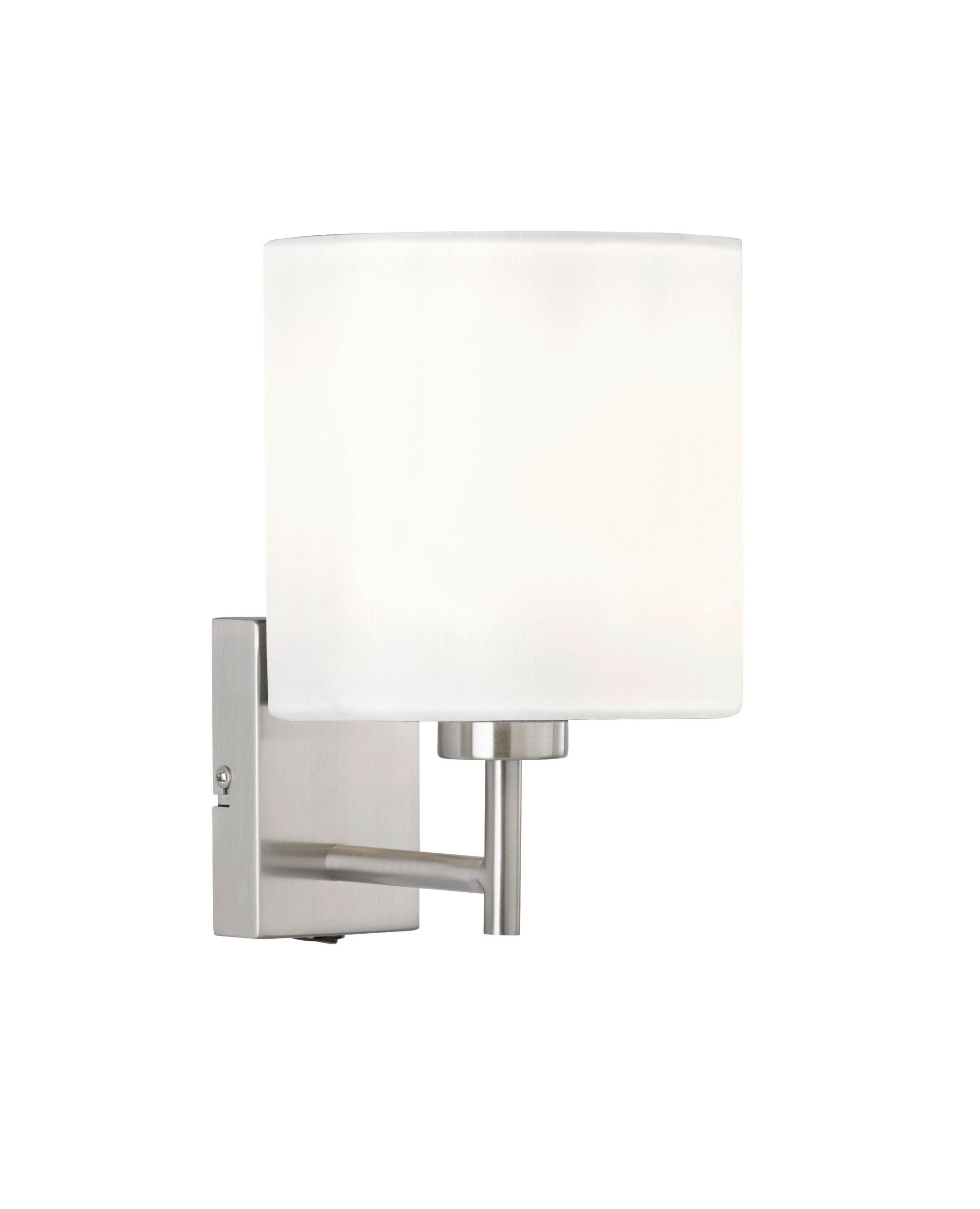 VÄGGLAMPA 16/24 cm   - vit, Design, metall/textil (16/24cm) - Fischer & Honsel