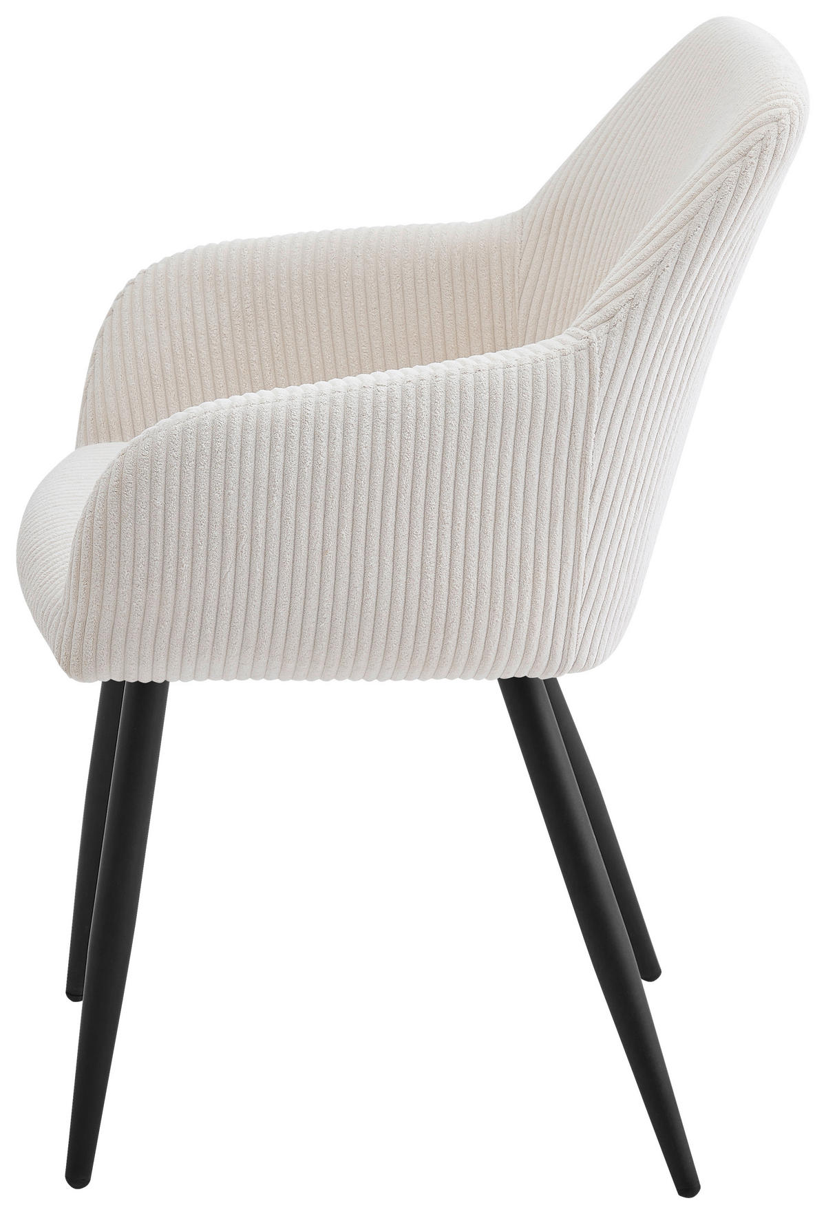 ARMLEHNSTUHL   Webstoff  - Beige/Schwarz, Design, Textil/Metall (56/83,5/59cm) - Ti'me