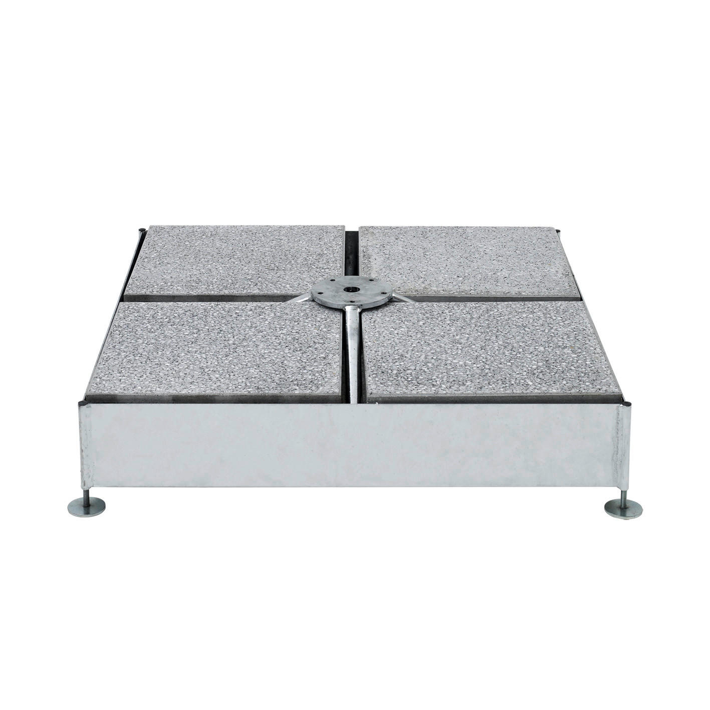 SONNENSCHIRMSTÄNDER - Silberfarben, KONVENTIONELL, Metall (91/11,5-15,5/91cm) - Glatz