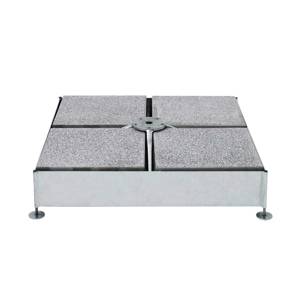 SONNENSCHIRMSTÄNDER Silberfarben  - Silberfarben, KONVENTIONELL, Metall (91/11,5-15,5/91cm) - Glatz
