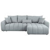ECKSOFA in Velours Grau  - Schwarz/Grau, Konventionell, Kunststoff/Textil (298/168cm) - Carryhome