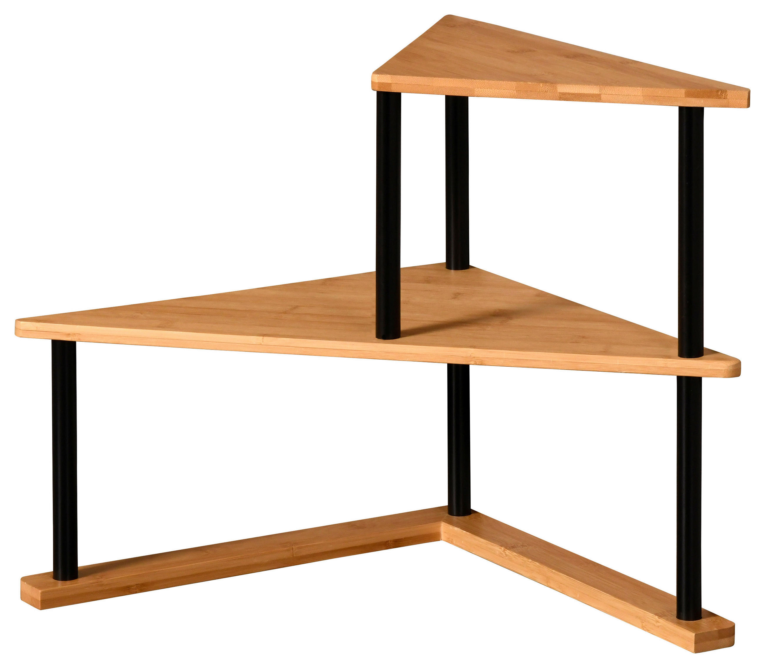 KÜCHENREGAL  - Hellbraun/Schwarz, Basics, Holz/Metall (52/39/29,5cm)