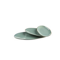 SERVIERPLATTEN-SET Nottingham  - Türkis/Grün, Basics, Keramik - Mäser