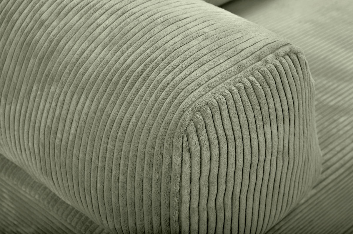 SCHLAFSOFA Cord Salbeigrün  - Salbeigrün, KONVENTIONELL, Textil/Metall (200/77/80cm) - Carryhome