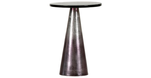 BEISTELLTISCH 40/40/55 cm Schwarz, Pink rund  - Pink/Schwarz, Design, Glas/Metall (40/40/55cm) - Carryhome