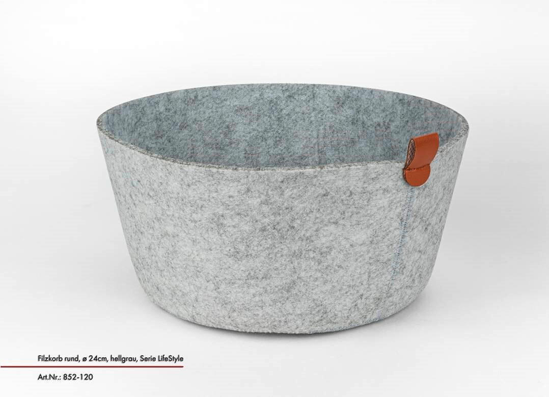 UNIVERSALKORB  - Hellgrau, Basics, Textil (24/24/12cm) - Justinus
