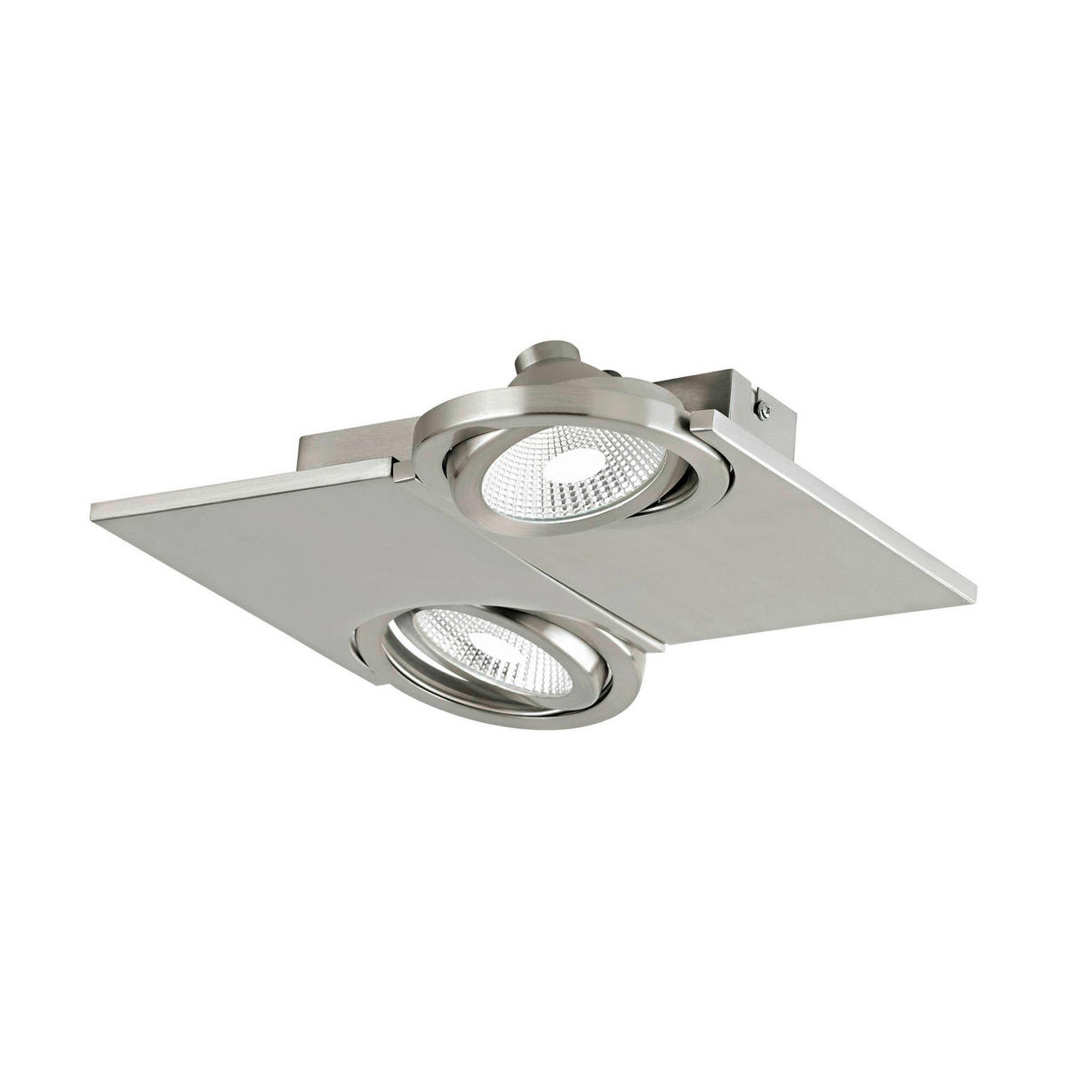 WANDLEUCHTE 28/29/6 cm   - Weiß/Nickelfarben, Design, Glas/Metall (28/29/6cm) - Eglo