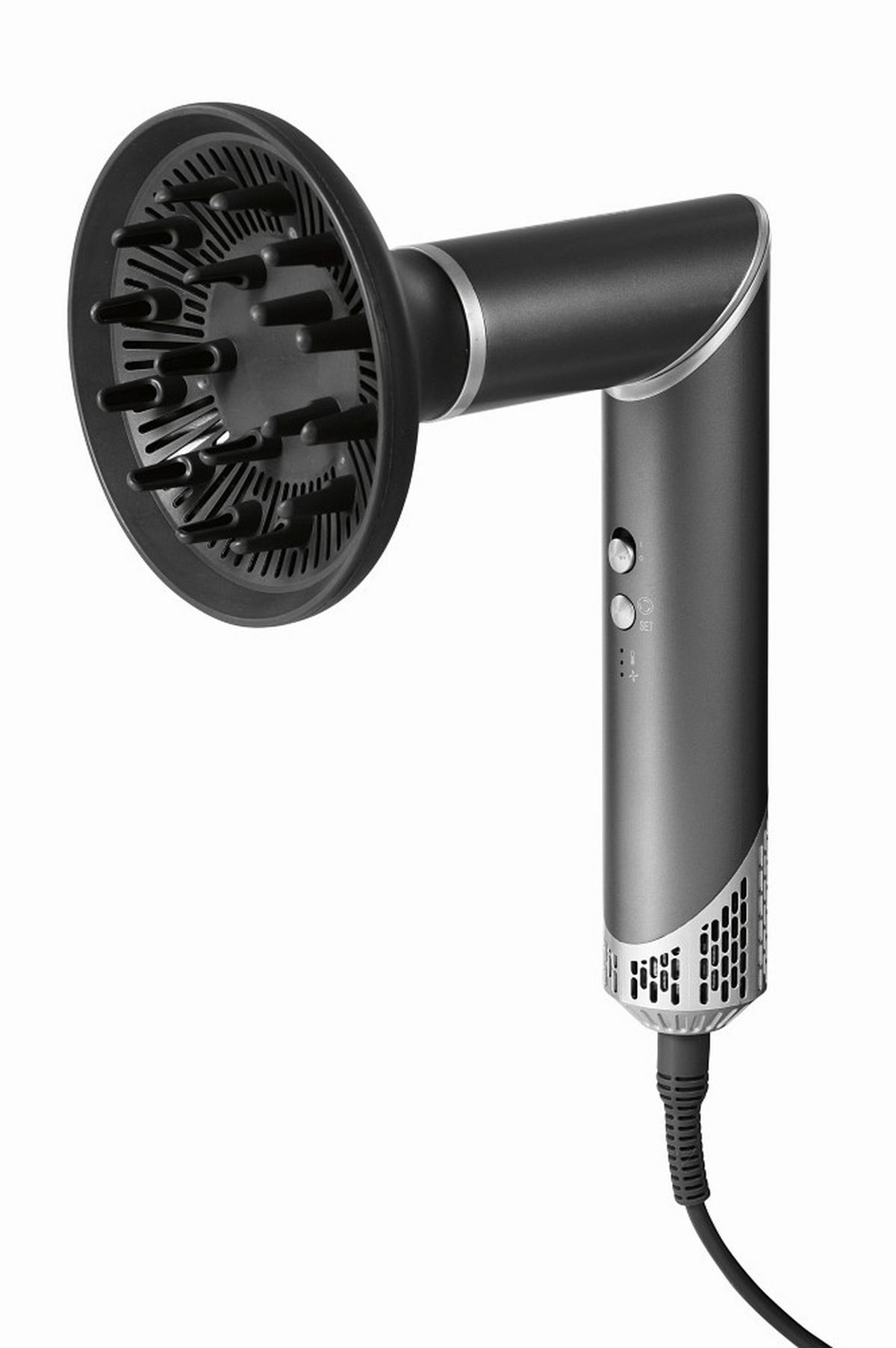 HAARSTYLER STYLE&SHINE  - Silberfarben/Grau, Basics, Kunststoff/Metall (29,40 cm/9,10 cm/27,60 cmcm)