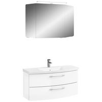 BADEZIMMER 3-teilig  in 101 cm  - Chromfarben/Weiß Hochglanz, KONVENTIONELL, Glas/Holzwerkstoff (101cm) - Pelipal